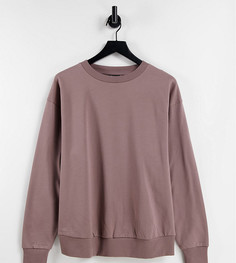 Свитшот в стиле oversized серо-коричневого цвета ASOS DESIGN Maternity-Розовый цвет