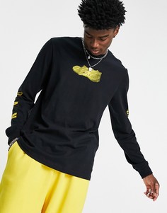 Серый лонгслив с принтом на рукаве Nike Jordan Jumpman