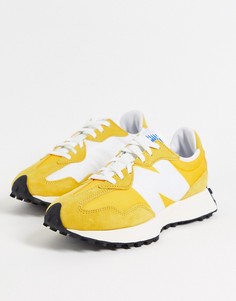 Желто-белые премиум-кроссовки New Balance 327-Желтый