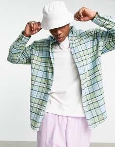 Зеленая фланелевая oversized-рубашка в клетку в стиле 90-х ASOS DESIGN-Зеленый цвет