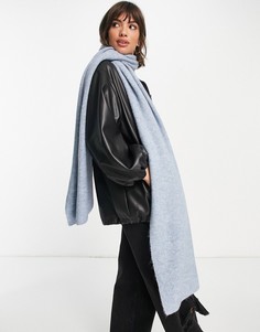 Синий oversized-шарф в рубчик Vero Moda-Голубой