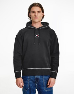 Худи черного цвета с маленьким круглым логотипом Tommy Jeans-Черный цвет