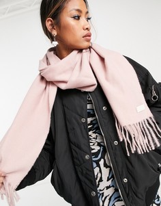 Мягкий розовый шарф из переработанных материалов с нашивкой Topshop-Розовый цвет