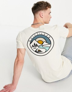 Белая футболка Quiksilver Mountainside-Светло-бежевый цвет