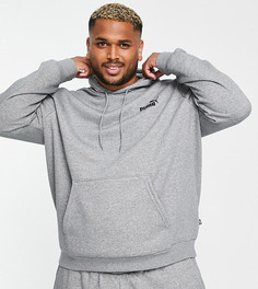 Серый худи с маленьким логотипом Puma PLUS Essentials
