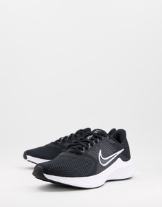 Черно-белые кроссовки Nike Training Downshifter 11-Черный