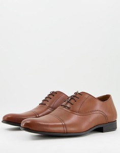 Кожаные оксфордские туфли светло-коричневого цвета со шнуровкой Red Tape-Коричневый цвет