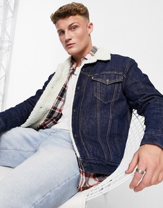 Темно-синяя куртка с искусственным мехом Levis-Темно-синий Levis®