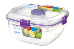 Контейнер для салата с разделителями и приборами To Go Sistema