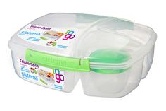 Контейнер 3-секционный с баночкой To Go Sistema