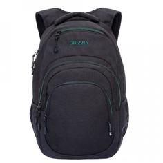 Рюкзак мужской Grizzly RQ-003-3 черный - бирюзовый