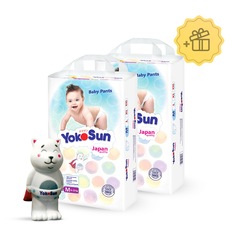 Подгузники-трусики YokoSun M (6-10 кг), 2х58 шт. + Игрушка для ванной котик Йоко в подарок