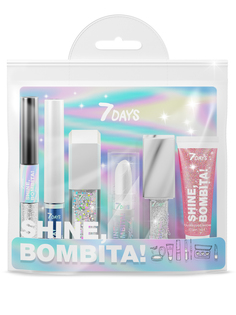 Подарочный набор для макияжа, косметичка 7DAYS SHINE, BOMBITA! / №1 Icon, 6 средств