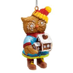 Елочная игрушка Феникс Present Сова с домиком 77777 5,5 см 1 шт.