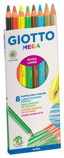 Карандаши GIOTTO 225400 MEGA Утолщенные 8 цв