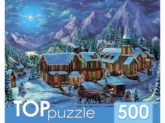 Пазлы "Toppuzzle. Зимняя деревня в горах", 500 элементов