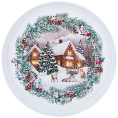 Поднос сервировочный agness "Новый год" 33*2,1 см Agness_898-044