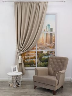 Штора Amore Mio 20621 270x200 см бежевый