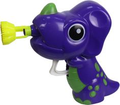 1 TOY Мыльные пузыри Мы-шарики! Пистолет в виде динозаврика, фиолетовый, 50 мл Т15026
