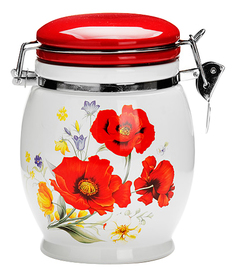 Банка для хранения LORAINE Маки 750 мл LR (х36)