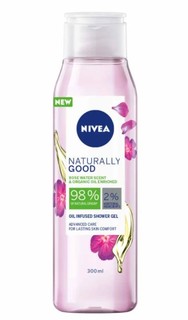 Гель для душа с ароматом розы и биоаргановым маслом Nivea Naturally Good, 300 мл