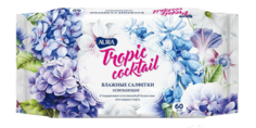 Салфетки Aura Tropic Cocktail С антибактериальным эффектом, 60 шт