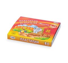 Пластилин Га мма 10 цв 200 г Мультики белый Gamma