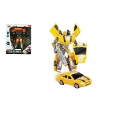 Робот-трансформер Yako Toys Робобиль Желтое авто со звуковым эффектом 20 см