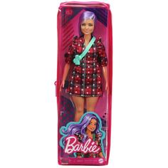 Кукла Mattel Barbie Игра с модой, фиолетовы волосы, красное клетчатое платье FBR37/GRB49