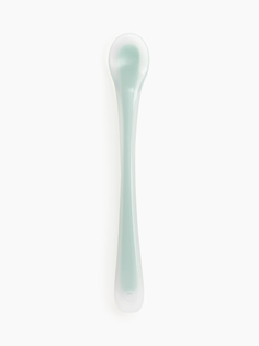 Силиконовая ложка для кормления Happy Baby, цвет: green
