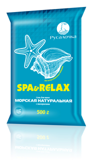 Соль для ванны Русалочка Spa&Relax морская натуральная 500г Rusalochka