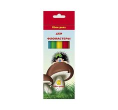 Фломастеры Hatber Ежики 6 цв