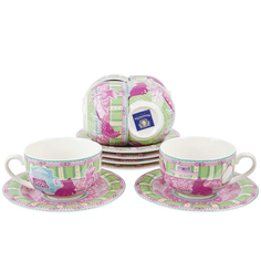 Чайный набор 12пр. "Кошки" v=230мл. (костяной фарфор) M0661220 Nouvelle