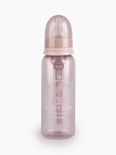 Бутылочка антиколиковая Happy Baby для кормления с силиконовой соской 250 мл., lilac