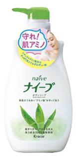 Мыло Kracie "Naive", жидкое мыло для тела с экстрактом Алоэ, флакон, 530 мл,
