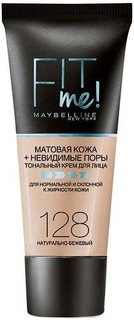 Тональный крем MAYBELLINE, Матовая кожа + невидимые поры, тон 128 Натурально-бежевый