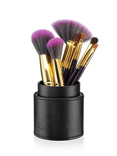 Набор кистей для макияжа в черной тубе 7 шт ZOREYA ZS737