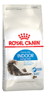 Сухой корм для кошек ROYAL CANIN Indoor Long Hair, для домашних длинношерстных, 0,4кг