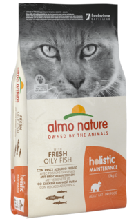 Сухой корм для кошек Almo Nature Holistic Adult cat, белая рыба, 12кг