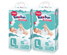 Подгузники-трусики YokoSun Econom, размер L (9-14 кг) 44 шт. х 2 шт.