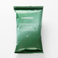 Чипсы Самокат пшеничные; со вкусом сметаны и лука; 50 г