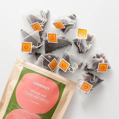 Чай Самокат Гуава Маргарита, черный, с добавками, в пирамидках, 15 пакетиков