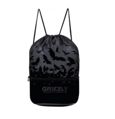 Мешок для обуви GRIZZLY /2 серый OM-12-1