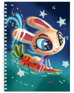 Алмазная мозаика - тетрадь Color KIT «Кролик-космонавт»