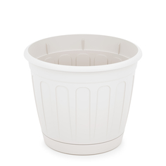 Горшок цветочный с поддоном "Дионис", 1,6 л (белый) Alternativa