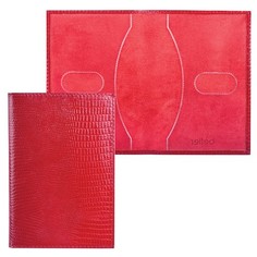 Обложка для паспорта женская Befler Ящерица красная