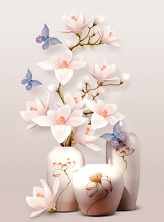 Фотообои Divino Decor "Вазы с цветами 200х270"