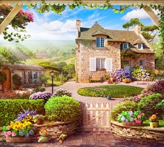 Фотообои Divino Decor "Вилла в Италии 300х270"
