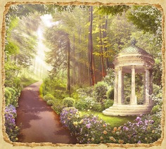 Фотообои Divino Decor " Выход в парк 2 300х270"