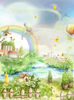 Фотообои Divino Decor "Сказочная деревушка 200х270"